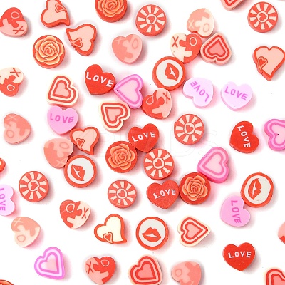 10 Styles Handmade Polymer Clay Beads CLAY-YW0002-17B-1