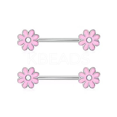 304 Stainless Steel Rhinestone Nipple Rings WGC7CE7-09-1