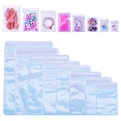 40Pcs 8 Styles Transparent PVC Anti Oxidation Resealable Bags AJEW-TA0002-40B-1