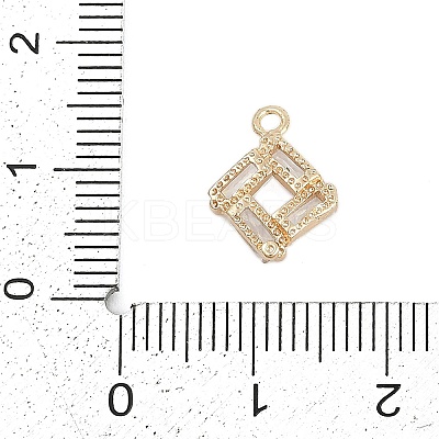 Rack Plating Brass with Cubic Zirconia Pendants KK-Q018-05G-1