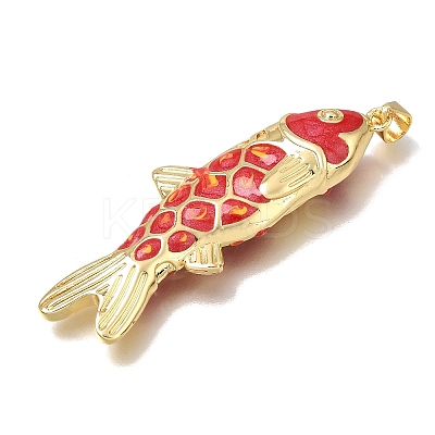 Brass Enamel Pendants KK-CBAEEA8-09A-G-1