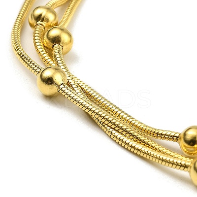 304 Stainless Steel Satellite Chains Triple Layer Multi-strand Bracelet for Women LS-BJEW-M040-01G-1