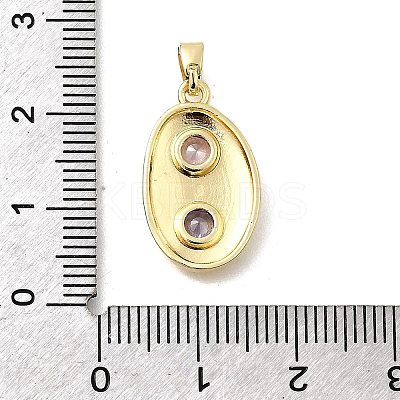 Brass Micro Pave Cubic Zirconia Pendants KK-P336-19G-1