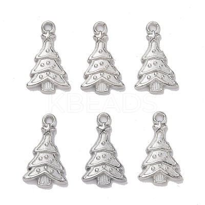 Tibetan Style Christmas Tree Alloy Pendants TIBEP-Q050-08P-RS-1