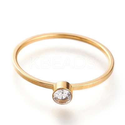 Ion Plating(IP) 304 Stainless Steel Finger Rings RJEW-B0005-7-02G-1