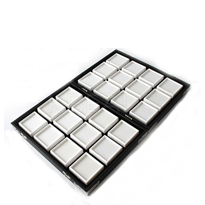 Rectangle Black PU Leather Display Trays CON-H020-24-1