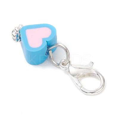 Polymer Clay Pendant Decorations HJEW-JM03949-1