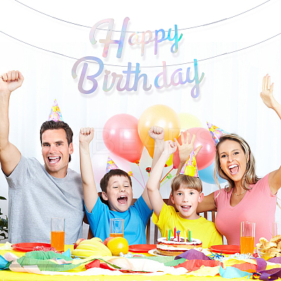 Paper Word Happy Birthday Garlands AJEW-WH0398-009-1