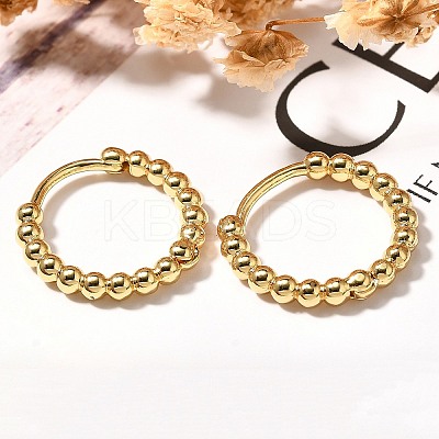 Rack Plating Round Brass Hoop Earrings for Women EJEW-C125-12G-1