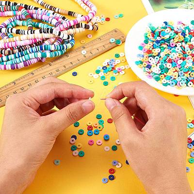 13 Strands 13 Colors Handmade Polymer Clay Beads Strands CLAY-SZ0001-18-1