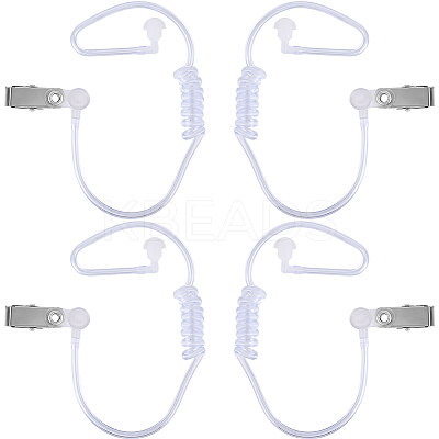 5Pcs PVC Plastic Replacement Acoustic Coil Tube with Earbuds KY-BBC0001-04-1