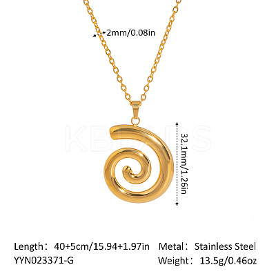 Minimalist Ocean 304 Stainless Steel Pendant Necklaces for Women LS-HW3248-2-1