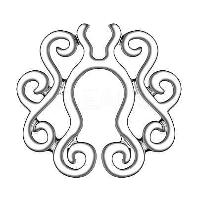 Stainless Steel Flower Clip On Nipple Rings WG76523-05-1