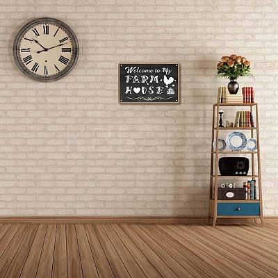 Rectangle with Word Vintage Metal Iron Sign Poster AJEW-WH0157-270-1