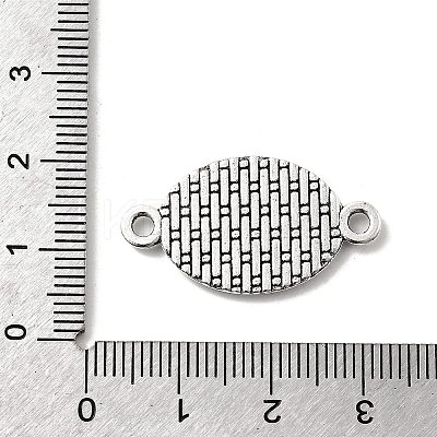 Antique Silver Tibetan Style Alloy Flat Oval Cabochon Connector Settings LS-TIBE-M022-06AS-1