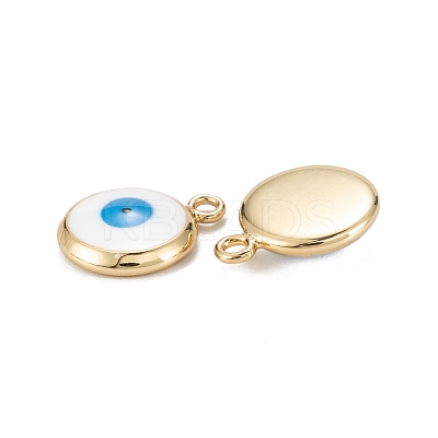 Brass Enamel Charms KK-C223-16G-1