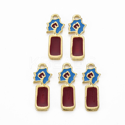 Light Gold Plated Alloy Pendants PALLOY-N154-26-NR-1