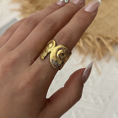 Brass Cuff Open Rings KK-CBA8D1E-03B-G-1