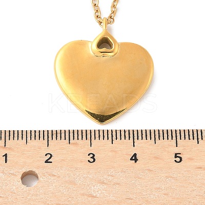 304 Stainless Steel Pendant Necklaces for Women NJEW-U040-02C-G-1