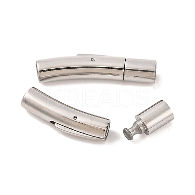 Tarnish Resistant 304 Stainless Steel Bayonet Clasps X-STAS-I013-4mm-1