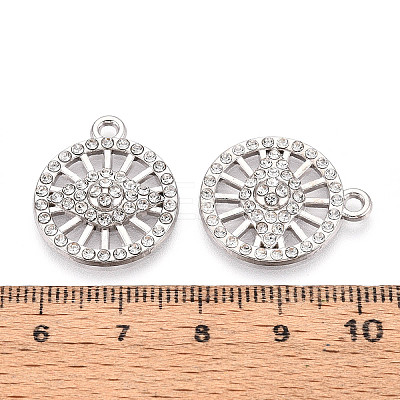 Alloy Rhinestone Pendants FIND-N008-08P-1