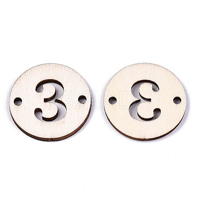 Unfinished Natural Poplar Wood Links Connectors WOOD-S045-138B-3-1