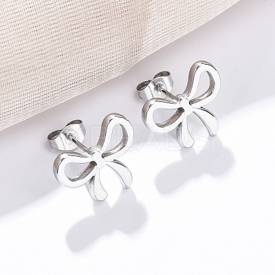 304 Stainless Steel Stud Earrings for Women LS-EJEW-K306-17P-1