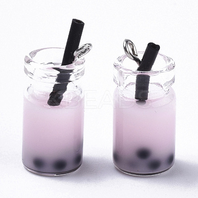 Glass Bottle Pendants X-CRES-N017-03F-1