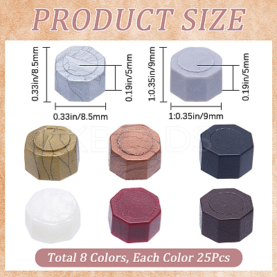 200Pcs 8 Styles Sealing Wax Particles DIY-CP0009-21-1