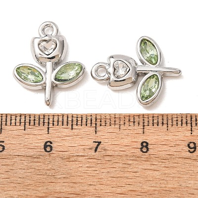 Alloy with Rhinestone Pendants AL-CBA7256-01P-1
