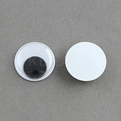 Black & White Wiggle Googly Eyes Cabochons DIY Scrapbooking Crafts Toy Accessories KY-S002-16mm-1