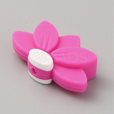 Lotus Food Grade Eco-Friendly Silicone Beads SIL-WH0019-22F-1