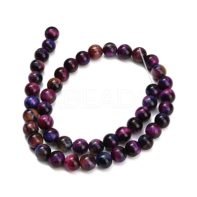 Natural Tiger Eye Beads Strands G-F591-18-8mm-10-1