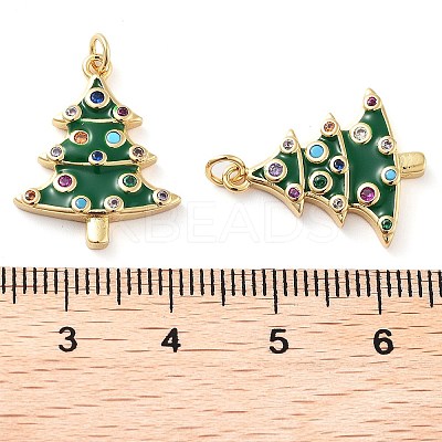 Christmas Theme Rack Plating Brass Pendants KK-M280-11B-G-1