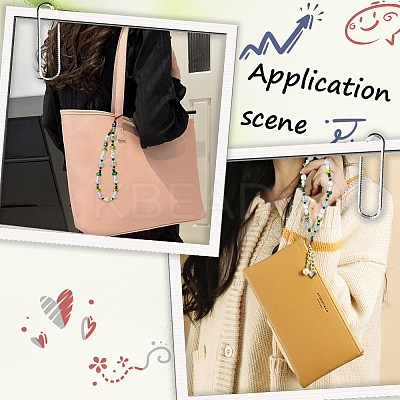 2Pcs Resin Beaded Mobile Phone Lanyard Wrist Strap HJEW-GF0001-47A-1