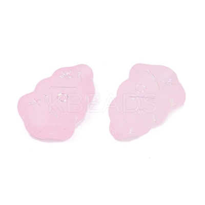 Frosted Transparent Acrylic Beads X1-OACR-P029-04B-05-1