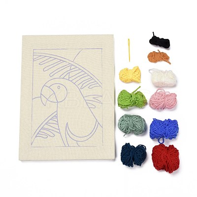 Parrot Punch Embroidery Supplies Kit DIY-H155-07-1