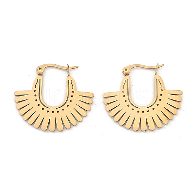 304 Stainless Steel Flower Stud Earrings for Women EJEW-Q009-03A-G-1