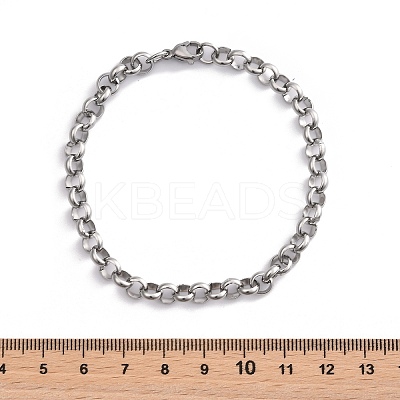 Tarnish Resistant 304 Stainless Steel Cable Chain Bracelets BJEW-I202-02B-1