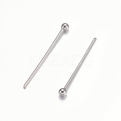 Tarnish Resistant 304 Stainless Steel Ball Head Pins STAS-O105-04-0.6x18mm-1