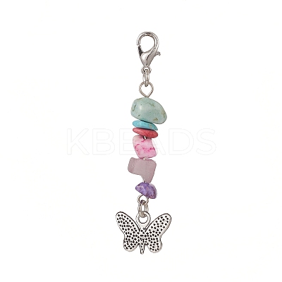 Tibetan Style Alloy Pendant Decorations HJEW-JM00930-01-1