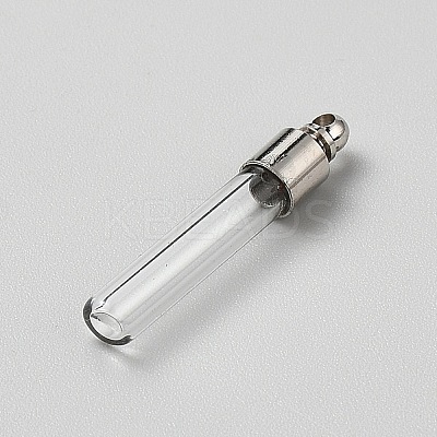 Brass and Glass Pendants GLAA-WH0031-95A-1