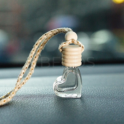 Heart Glass Perfume Bottle Hanging Ornament AUTO-PW0001-31-1
