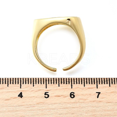 Ocean Styles Brass Cuff Rings for Women RJEW-F184-18G-1