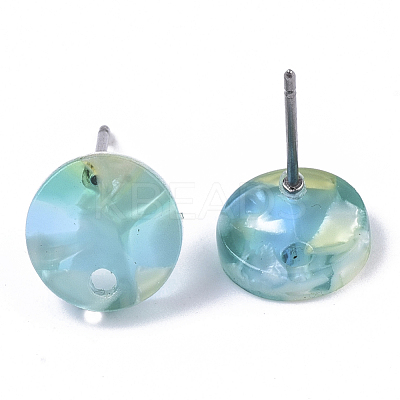 Cellulose Acetate(Resin) Stud Earring Findings KY-R022-017-1