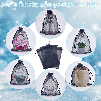 50pcs Large Organza Pouches Portable Shoes Bag Travel Storage Drawstring Bags OP-SP0001-03C-02-1