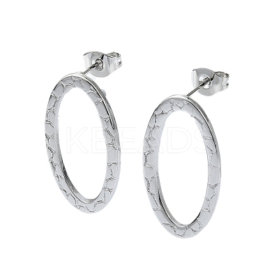 Tarnish Resistant 201 Stainless Steel Stud Earrings EJEW-K270-02P-1