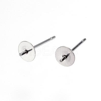 Tarnish Resistant 304 Stainless Steel Stud Earring Findings STAS-D448-089P-5mm-1