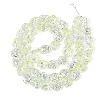 Electroplate Transparent Glass Beads Strands EGLA-S190-05C-1