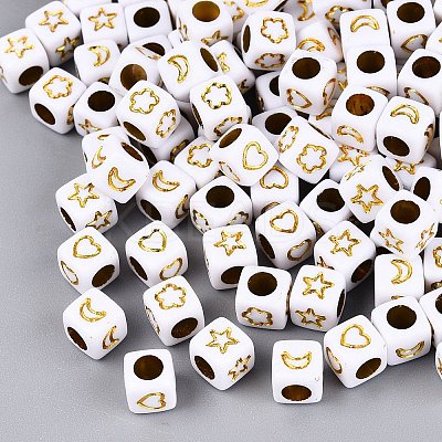 Opaque Acrylic Beads SACR-Q001-09A-1